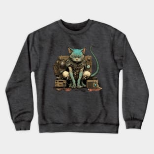 Futuristic Bio Cat Crewneck Sweatshirt